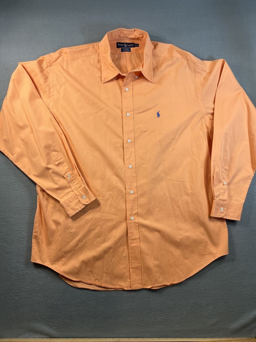 Ralph Lauren Blake Shirt XL Orange Cotton Men's Button Down Classic Fit Top